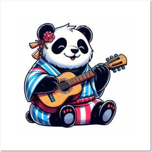 Rock and roll panda Posters and Art